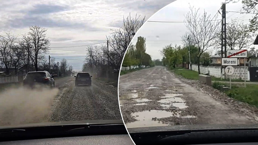 Localnicii dintr-o comună din Iași s-au trezit fără asfaltul din centrul localității! Într-o singură noapte au rămas fără drum – GALERIE FOTO, VIDEO
