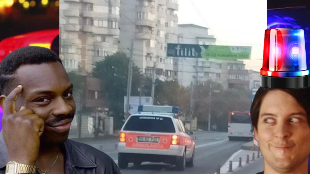 Viorel Blăjuț, culmea tupeului în traficul din Iași! Folosește ambulanța privată în scop personal, pentru a se sustrage regulilor de circulație