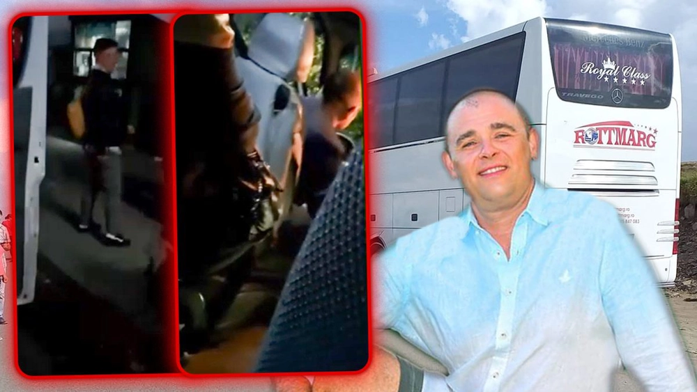 Imagini incredibile, surprinse într-un mijloc de transport în comun din Iași! Patronul firmei amenință călătorii cu o bară de metal. „Primul care vine și mă scoate din sărite, îi dau un levier în cap” – FOTO/VIDEO