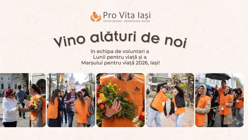 Au început înscrierile voluntarilor pentru Luna pentru viață și Marșul pentru viață 2026