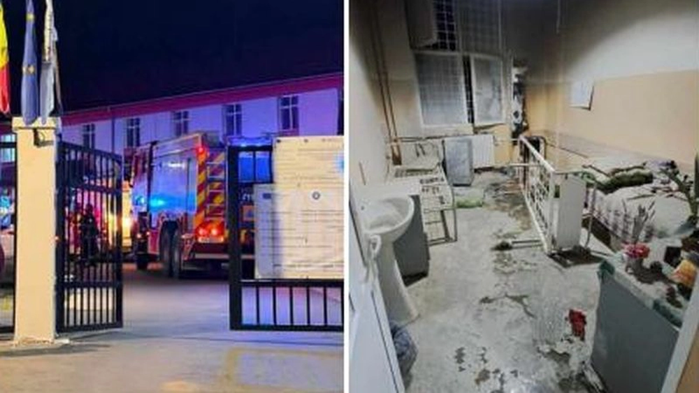 Incendiu la Spitalul de Psihiatrie din Ștei: 116 oameni au fost evacuați! O pacientă ar fi dat foc unui salon!