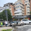 Accident rutier în Păcurari. Un autoturism a fost implicat