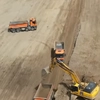 Lucrări în plină desfășurare pe Autostrada A7, Lotul 2 Trifești – Gherăești. Imagini din dronă de pe șantier
