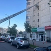 Pompierii intervin în municipiul Iași pentru a îndepărta niște elemente de tencuială