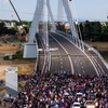 Cel mai lung pod hobanat din România a fost inaugurat! Cum arată construcția impunătoare