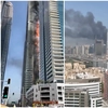 Clădire cu 67 de etaje din Dubai Marina, cuprinsă de flăcări. 4000 de persoane se aflau în interior