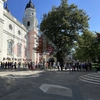 Sute de oameni participă la Sfânta Liturghie oficiată la Mitropolia Iași, cu ocazia sărbătorii Tăierii Capului Sfântului Ioan
