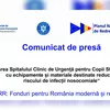 Comunicat de presa PNRR- Dotarea Spitalului Clinic de Urgență pentru Copii Sf. Maria Iași cu echipamente și materiale destinate reducerii  riscului de infecții nosocomiale“