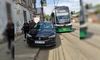 Circulație blocată în Tătărași! Un șofer a parcat neregulamentar pe traseul tramvaiului 3