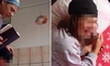 O femeie din România își supune fiica unor ritualuri de „alungare a demonilor”. Fata, vizibil speriată, plânge neîncetat