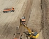 Lucrări în plină desfășurare pe Autostrada A7, Lotul 2 Trifești – Gherăești. Imagini din dronă de pe șantier