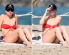 Madelyn Cline, apariție senzuală într-un bikini roșu pe o plajă din Spania. Iată cum se relaxează actrița între filmări