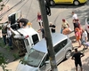Accident violent în Iași! Mașină răsturnată în Nicolina. Oamenii au sărit să salveze victimele