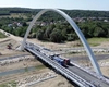 Cum arată podul cu cel mai mare arc parabolic din România! Când va fi deschis circulației! 