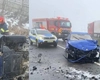 Accident grav pe DN1 E60, la Huedin! Un bărbat încarcerat și trei victime transportate la spital