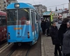 Un tramvai defect a paralizat traficul spre Piața Unirii! Zeci de minute de așteptare pentru pasageri