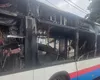 Un autobuz din Oradea a luat foc în mers. În interior se aflau doar două persoane