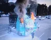 Accident rutier la Iași! Un TIR a luat foc după ce a fost izbit de un autoturism. Iată momentul impactului