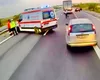 Accident grav pe Autostrada A1, în apropiere de Sibiu. Două minore au fost duse la spital pentru îngrijiri medicale