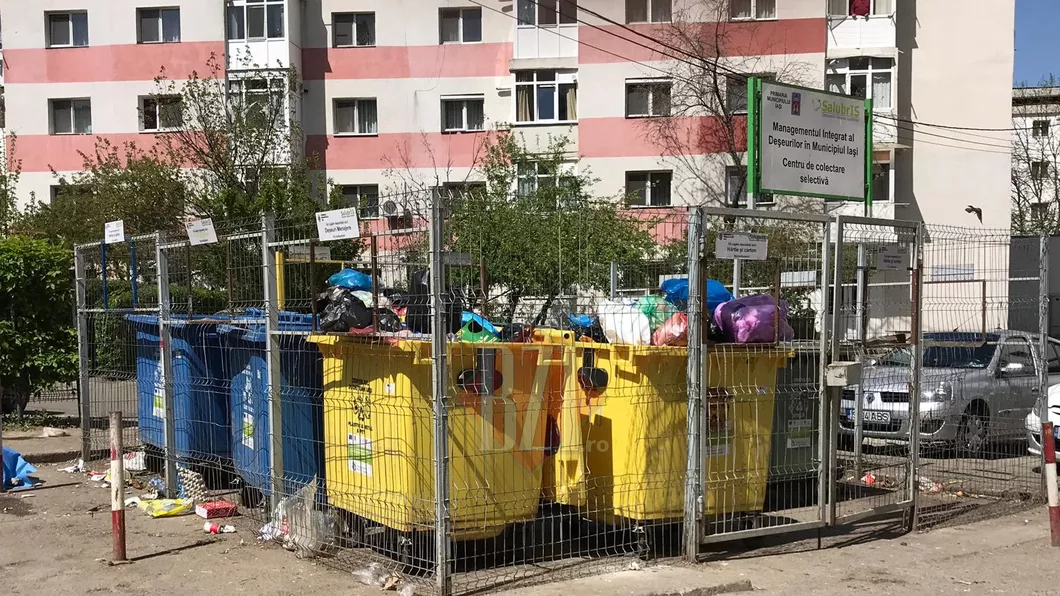 Locatarii dintr-un cartier din Iasi se plang de ghenele de gunoi din zona - FOTO
