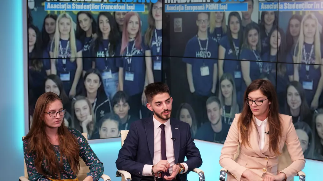 Emisiunea BZI LIVE pentru noua generație. Trei tineri implicați și de succes de la Universitatea Cuza din Iași în prim-planul reflectoarelor  FOTO