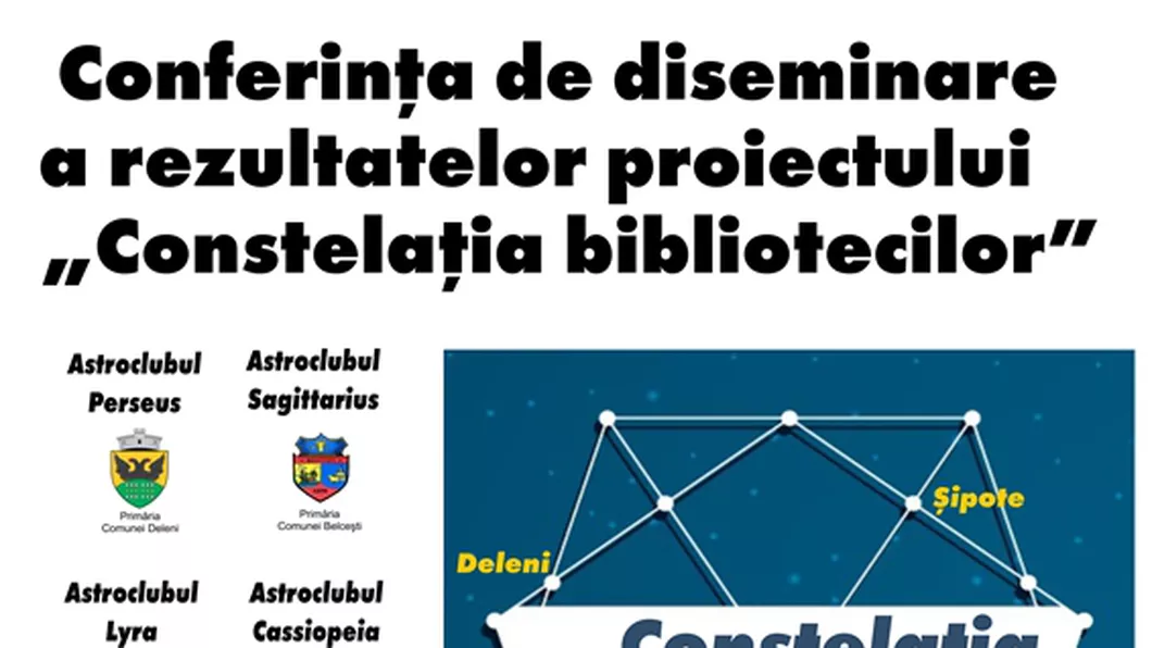 Constelația bibliotecilor la început de drum Conferința de închidere a proiectului Constelația bibliotecilor  diseminarea rezultatelor