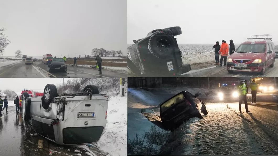 Iașul sub zăpezi Accidente rutiere pe bandă rulantă și drumuri închise în județ. Se intervine pentru deblocarea străzilor acoperite de prima zăpadă