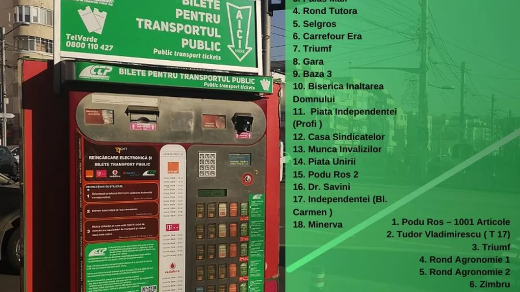 Peste 50 de automate de bilete montate în stațiile de transport public din Iași