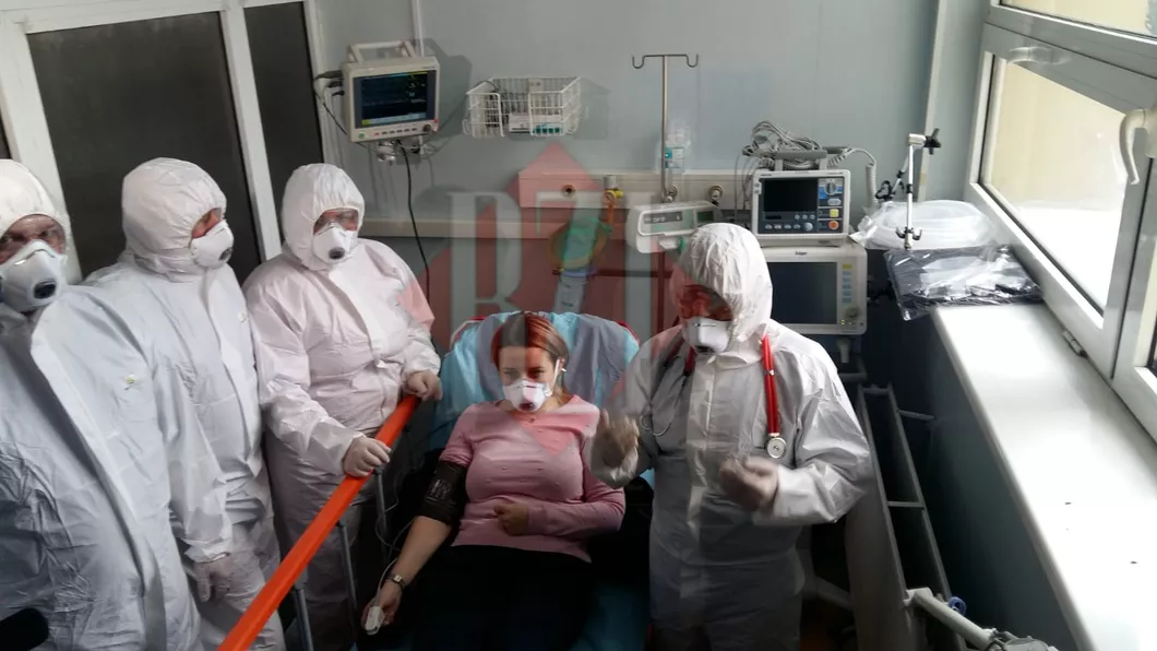 Simulare de intervenţie coronavirus la Spitalul de Neurochirurgie din Iaşi - FOTO LIVE VIDEO