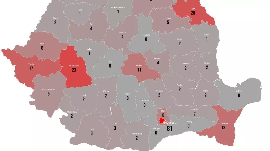 Nou bilanț Coronavirus Covid-2019 în România 246 de persoane infectate. În Iași sunt 20 de cazuri - UPDATE HARTĂ