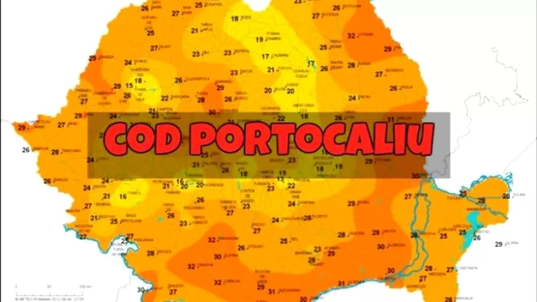 ANM a emis un nou Cod portocaliu de furtună în Iași și alte județe din țară