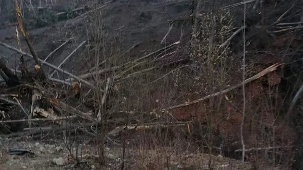 Alertă în Azuga. Alunecările de teren pun în pericol zeci de familii. Versantul Baiului s-a prăbușit cu tot cu pădure - VIDEO
