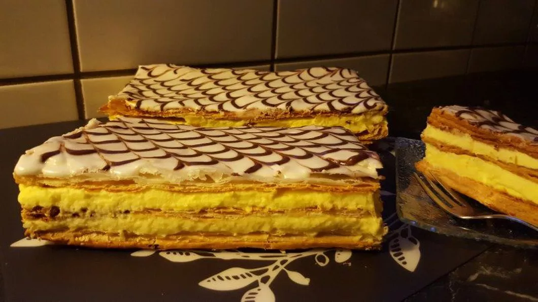 Prăjitura Mille Feuille  Prăjitură franțuzească după rețeta originală