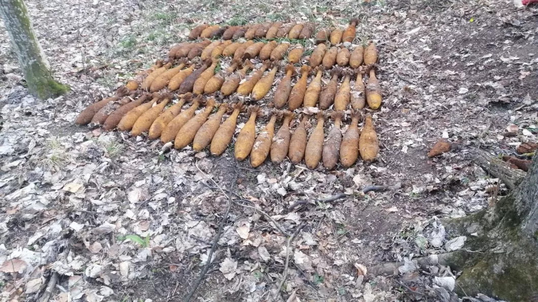 Bombe din Al Doilea Război Mondial găsite la marginea unei păduri dintr-o localitate din Iași