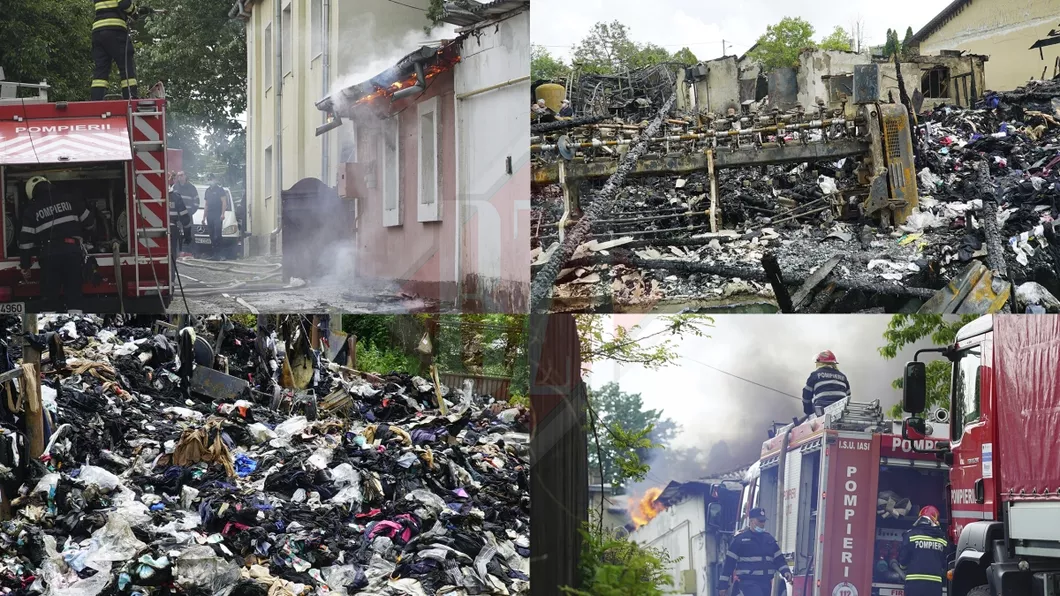 Incendiul de la fabrica Timtex Company SRL din Iași un mister total. Focul a mistuit în doar câteva ore toată compania Pompierii continuă ancheta - FOTO