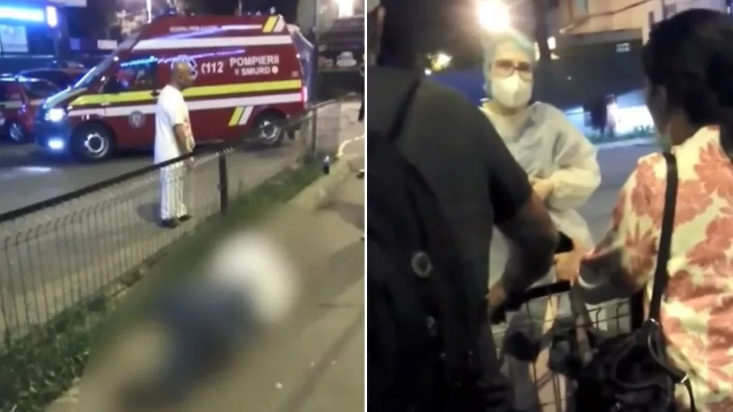 Bărbat căzut pe trotuar in fata Spitalului Floreasca Timp de ore intregi nu l-a bagat nimeni in seama  -VIDEO