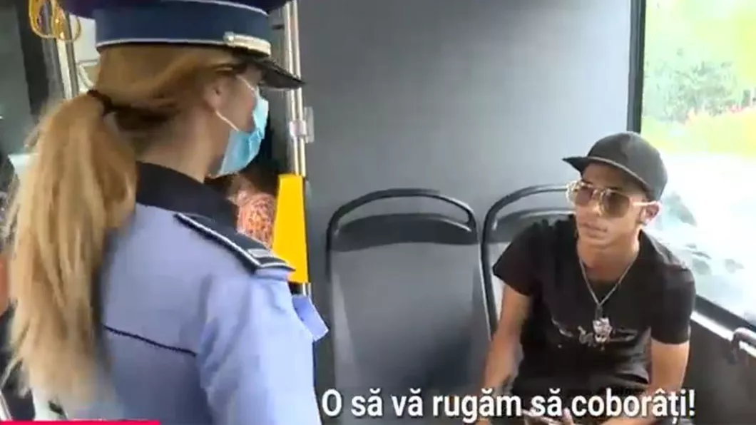 Cum a reacționat un tânăr bucureștean după ce a fost prins de polițiști fără mască în autobuz Nu am pentru că..