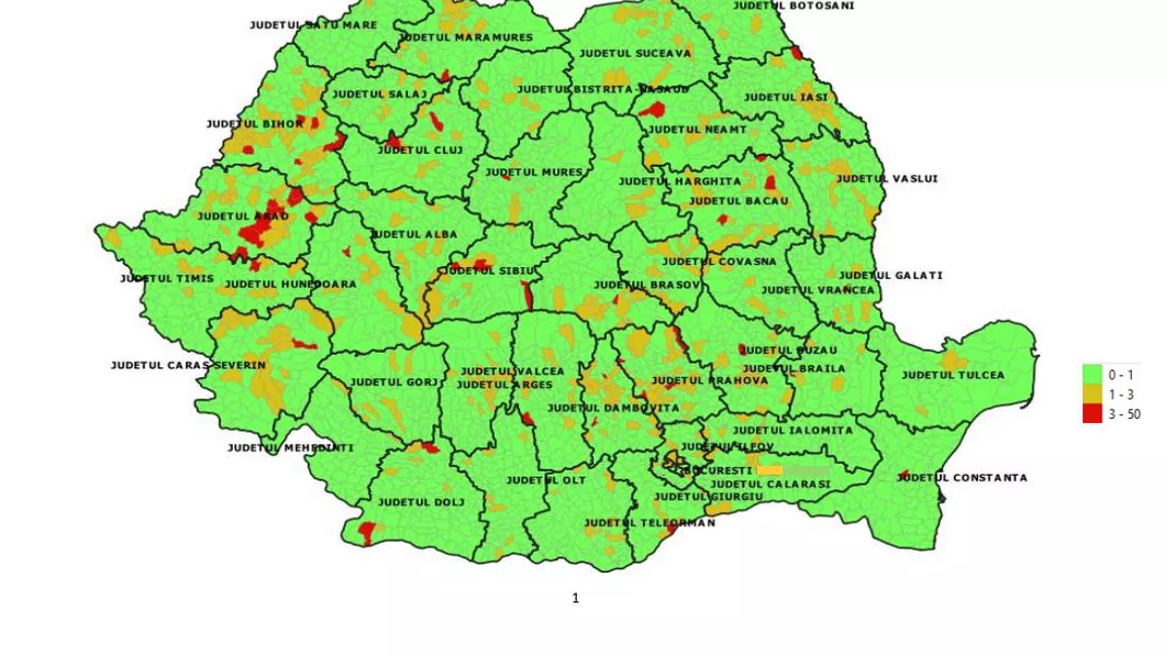 O localitate din România a fost plasată pe lista roșie din greșeală