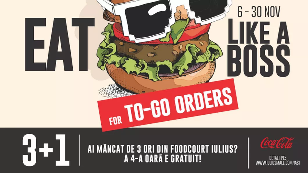 Eat like a boss iar Iulius Mall îți pregătește o surpriză la pachet