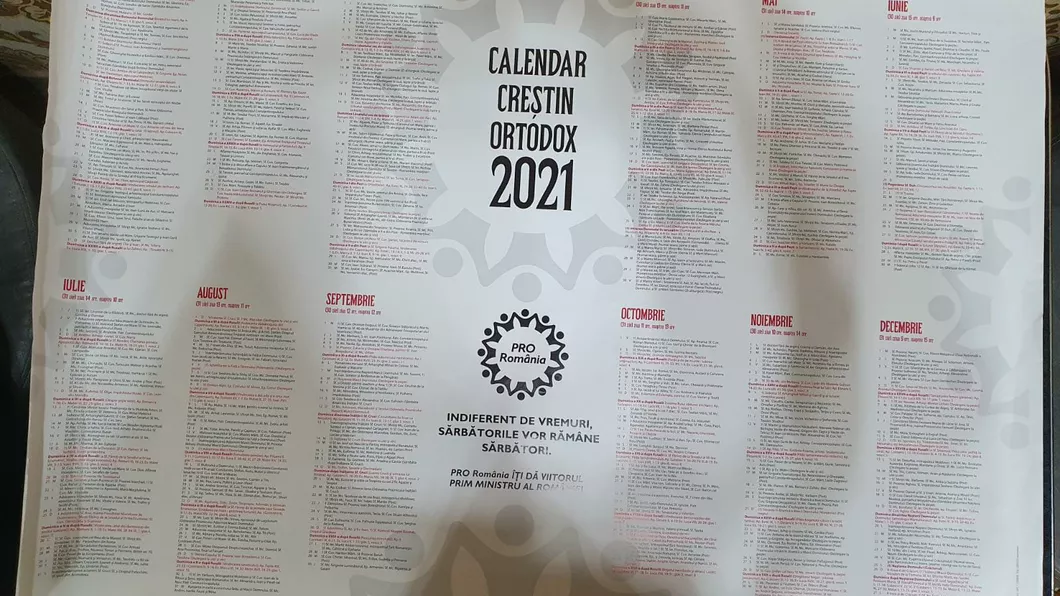 Reacția BOR după ce creștinii au primit calendare în campania electorală Calendarele bisericeşti autentice nu sunt convertibile în material electoral