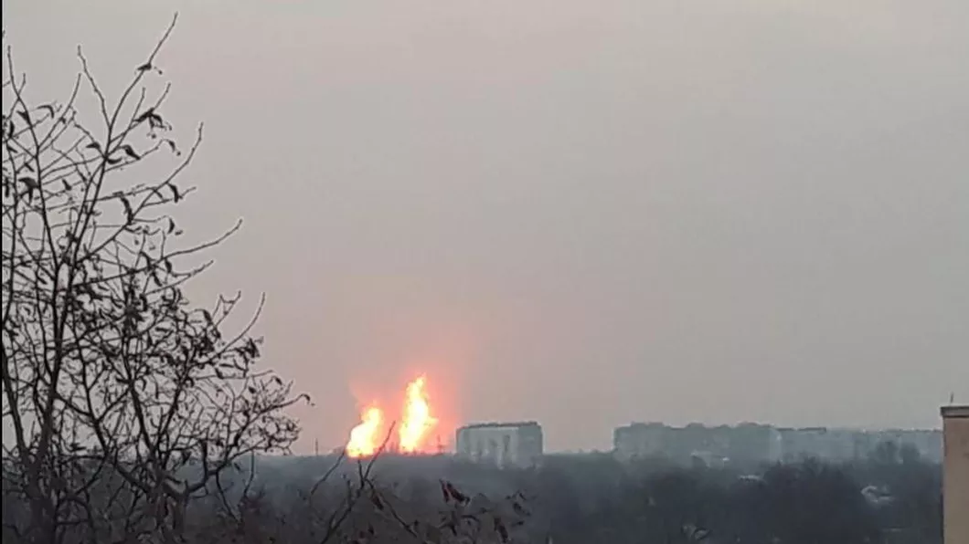 Ucraina a fost zguduită de explozie uriaşă a unei conducte cu gaz - FOTO VIDEO