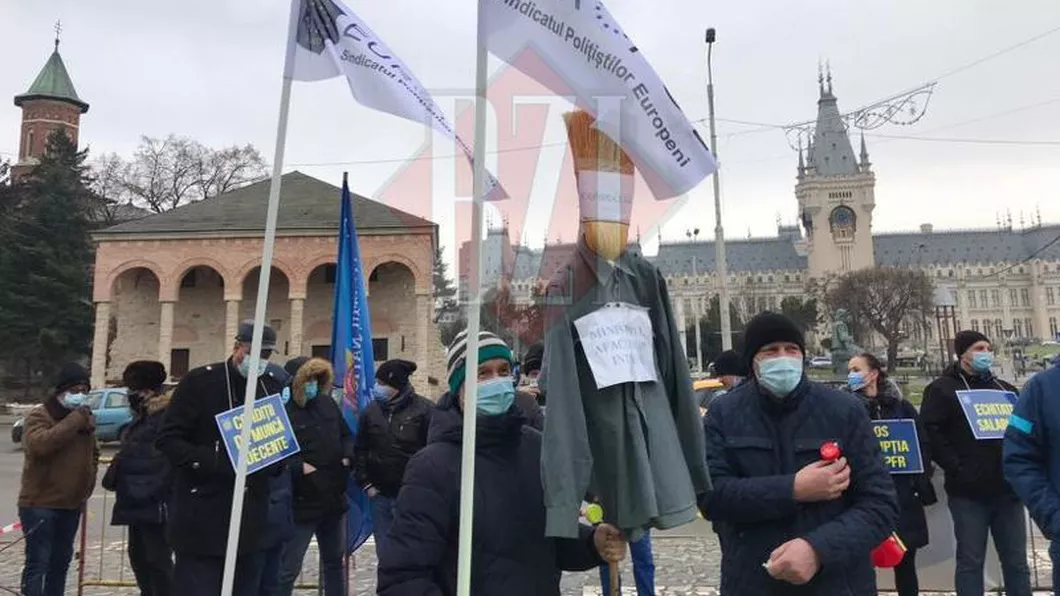 Miercuri 17 februarie 2021 noi proteste ale polițiștilor de frontieră la Prefectura Județului Iași