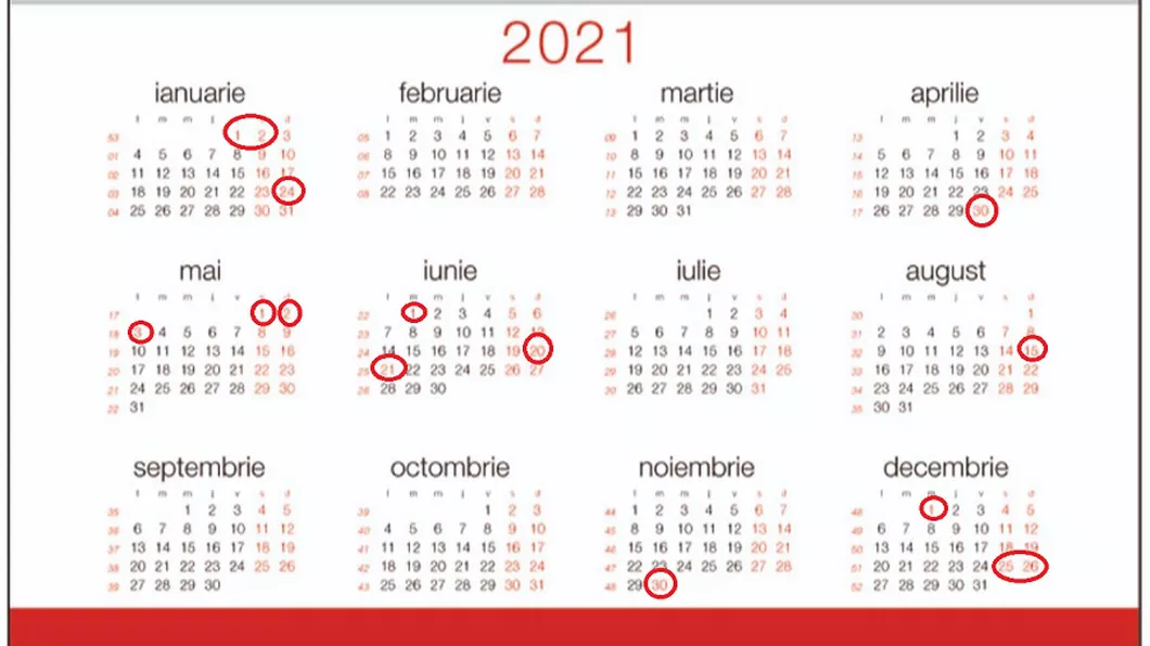 Zile libere 2021. Sărbători legale în România anul acesta. Calendarul complet al vacanțelor