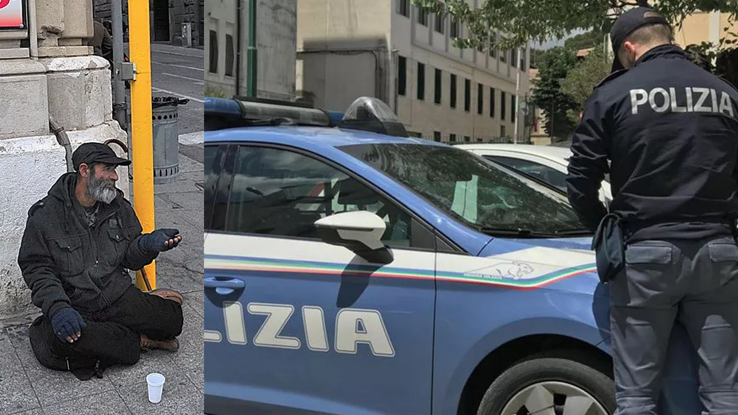 Un poliţist italian a descoperit la un cerşetor român adidaşii care îi fusese furaţi Gestul italianului a surprins o lume întreagă