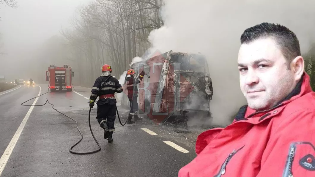 Tragedie evitată la secundă pe ruta Iași - Vaslui Călătorii au sărit la timp înainte ca microbuzul să ia foc. Emanuel Arcip patronul Fya Trans are vânzări de 1 milion de euro pe an - FOTOVIDEO