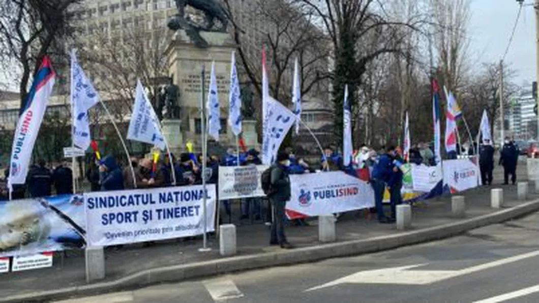 Protest la Ministerul Tineretului și Sportului Sindicaliştii au mai multe nemulţumiri