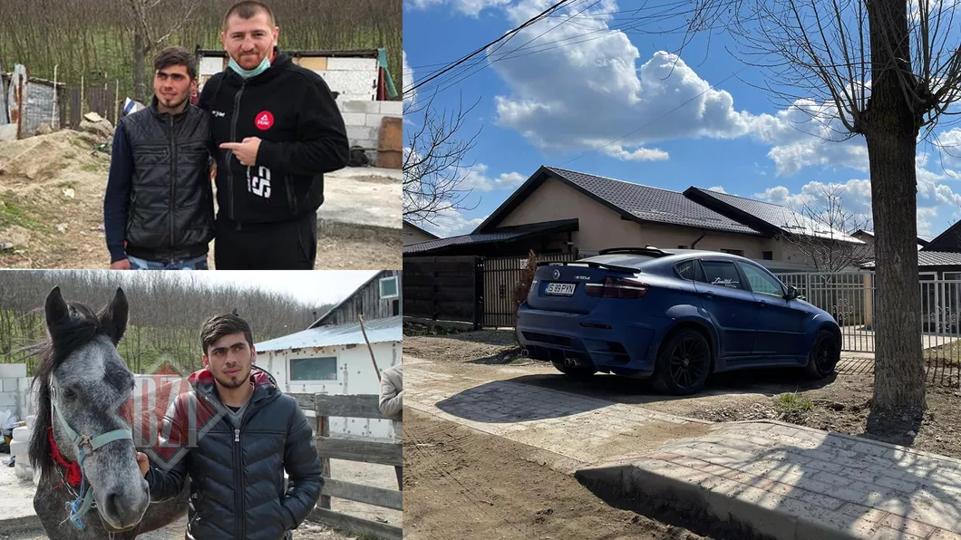 Îl mai știți pe Sergiu tăticul călăreț de la Iași A dat cu piciorul la tot a vândut casa cumpărată din donații și s-a mutat din nou în ghetou. Acum în fața porții stă parcat șmecherește un BMW X6 - Foto