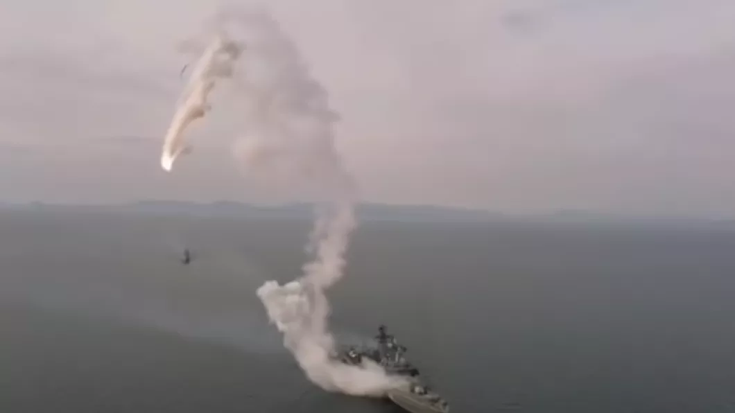 O rachetă Kalibr lansată în Marea Neagră a fost la un pas să scufunde distrugătorul de pe care a fost lansată Iată momentul eșecului armatei ruse - VIDEO