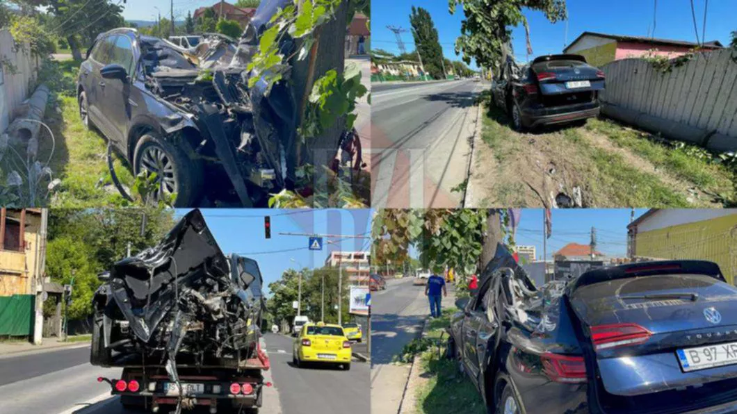 Medicul rezident beat care a rupt cu maşina un stâlp din zona Bucium Iași a fost reținut de oamenii legii - EXCLUSIV UPDATE