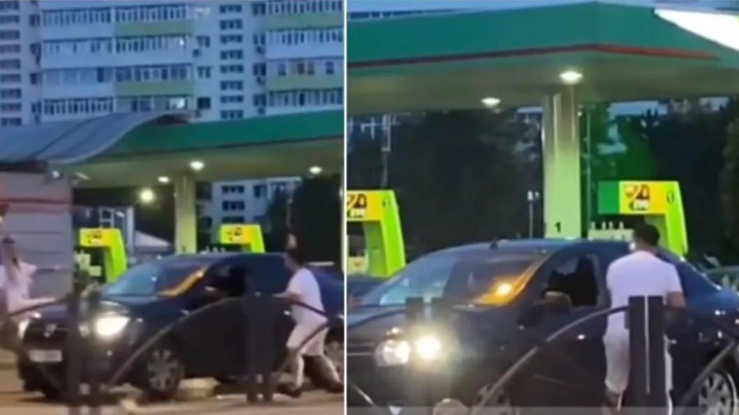 Iubita agresorului care a distrus o maşină cu crosa de golf a fost reținută de polițiști - VIDEO